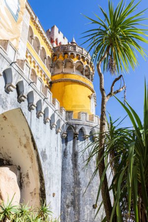 Photo for Sintra, Portugal- November 4, 2022: View of the Pena Palace Unesco World Heritage Site. - Royalty Free Image