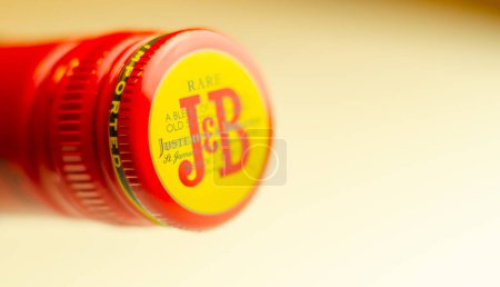 Photo for LONDON, UNITED KINGDOM - SEPTEMBER 30, 2022 J&B Rare was created by Justerini & Brooks, hitting store shelves in 1933 - Royalty Free Image