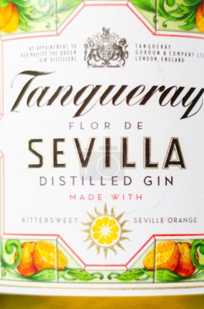 Photo for LONDON, UK - 28 MARCH 2024 Charles Tanqueray was an innovator and pioneer in the pursuit of the best gin in the world. His travels to Spain in the 1860s inspired the creation of a unique gin using Seville oranges - Royalty Free Image