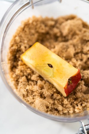 Photo for Making light brown sugar soft again with an apple core. - Royalty Free Image