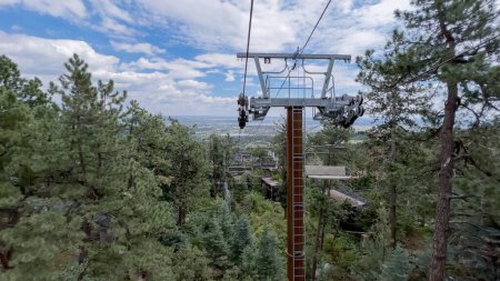 Photo for Ski lift ride at the Cheyenne Mountain Zoo during the summer. - Royalty Free Image