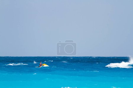 Photo for Beach of the Caribbean Sea in daytime. - Royalty Free Image