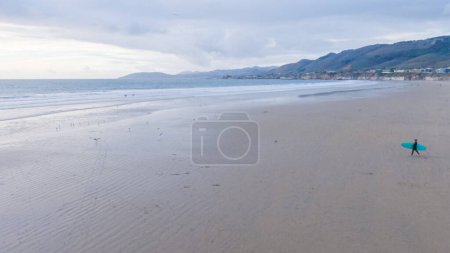 Photo for Pismo Beach, California, USA-December 5, 2022-Pismo Beach hosts the 2022 ISA World Para Surfing Championship, attracting global athletes and spectators. - Royalty Free Image