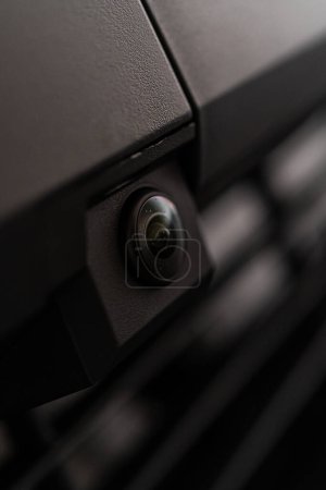 Photo for Denver, Colorado, USA-May 5, 2024-This close-up image captures the precise engineering and industrial design of the Tesla Cybertruck, focusing on the screw and textured panel on the vehicle exterior - Royalty Free Image
