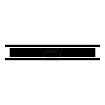 Icono de haz de color negro vector ilustración imagen estilo plano simple