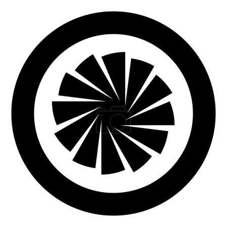 Escalera de caracol escalera circular icono en círculo redondo color negro vector ilustración imagen contorno sólido estilo simple