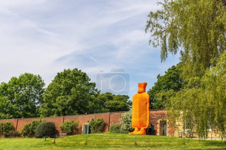 Photo for Wakefield, UK - May 29, 2023: Big Mutter, 2015, installation at Yorkshire Sculpture Park, part of Trap of the Truth exhibition by Austrian sculptor Erwin Wurm. - Royalty Free Image