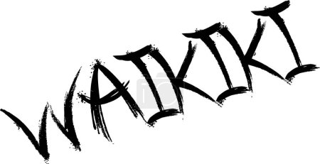 Image en noir et blanc du mot TAKI écrit dans un style graffiti