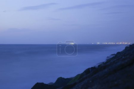 long exposure shot of the indian Ocean in Sri Lanka