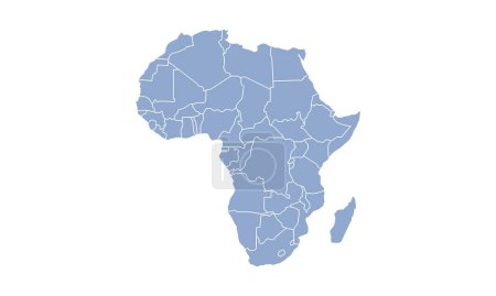 Téléchargez les illustrations : Afrique illustration vectorielle de carte - en licence libre de droit