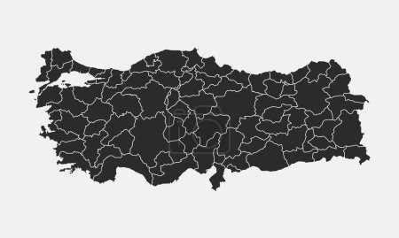 Ilustración de Turquía mapa aislado sobre fondo transparente - Imagen libre de derechos
