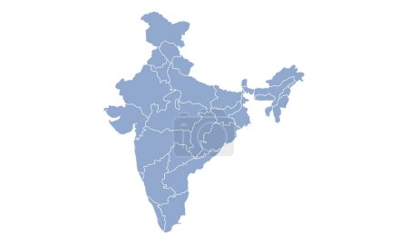 Téléchargez les illustrations : Silhouette de la carte de L'Inde - en licence libre de droit