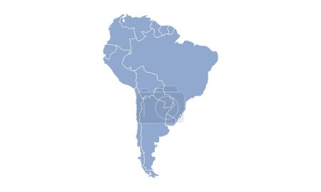 Ilustración de América del Sur mapa vector ilustración - Imagen libre de derechos