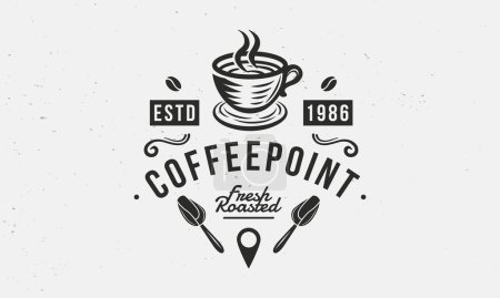 Illustration for Coffee shop logo template. vector illustration - Royalty Free Image