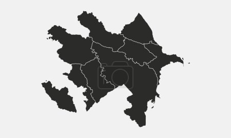 Illustration for Azerbaijan map vector illustration - Royalty Free Image
