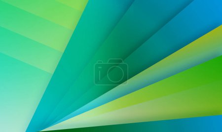 Foto de Fondo abstracto en tonos verdes con triángulos dispuestos diagonalmente con efecto sombra - Imagen libre de derechos