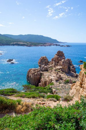 Photo for Colorful shoreline in Costa Paradiso. Sardinia, Italy - Royalty Free Image