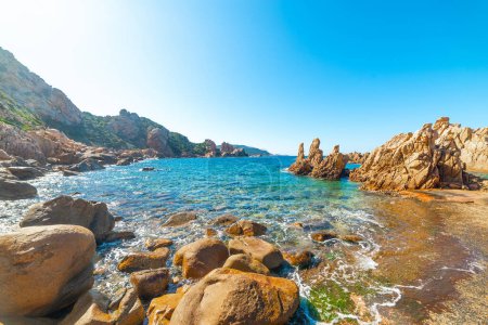 Photo for Rocks and blue water in Costa Paradiso. Sardinia, Italy - Royalty Free Image