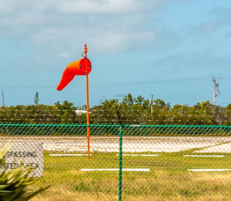 Photo for Wind sock in a small airport in Florida, USA - Royalty Free Image