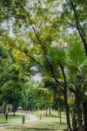 Photo for KLCC central park forest road in Kuala Lumpur, Malaysia - Royalty Free Image
