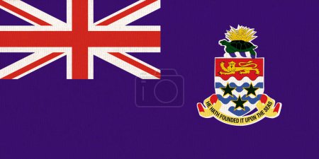 Photo for Flag of Cayman Islands. Official symbol of Cayman Islands. 3D illustration. Officail flag of Cayman Islands. Island country - Royalty Free Image