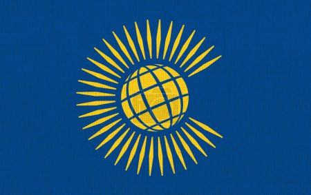 Photo for Flag of Commonwealth of Nations. British Commonwealth of Nations. flag of the international organization. Fabric texture. political and economic concept - Royalty Free Image