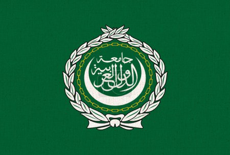 Téléchargez les photos : Drapeau de la Ligue arabe. Symbole de la Ligue des États arabes. drapeau de l'organisation internationale. Texture du tissu. concept politique et économique - en image libre de droit