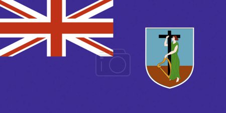 Photo for Flags of Montserrat. flag of island country. National symbol of Montserrat. British Overseas Territory in the Caribbean - Royalty Free Image