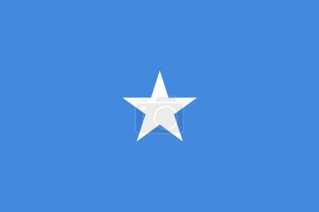 Flag of Somalia. Somali flag on fabric surface. Fabric texture. National symbol. Federal Republic of Somalia. African country. illustration