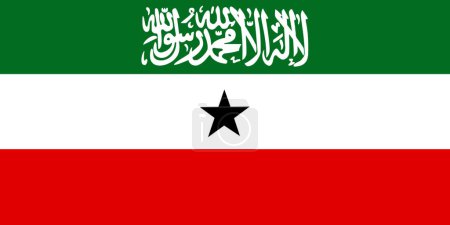 bandera de Somalilandia. bandera de un nuevo Estado africano no reconocido. pabellón de República de Somalilandia. Ilustración del símbolo nacional de Somalilandia. país parcialmente reconocido