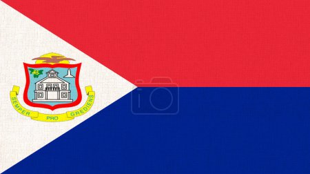 drapeau de Saint-Martin. le drapeau national de la partie néerlandaise de l'île Saint-Martin. Symbole national de Saint-Martin. Caraïbes du Nord-Est