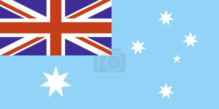 Flagge des Australian Antarctic Territory. Illustration des Australian Antarctic Territory. Symbol der Flagge des Australian Antarctic Territory. Illustration des australischen Antarktischen Territoriums