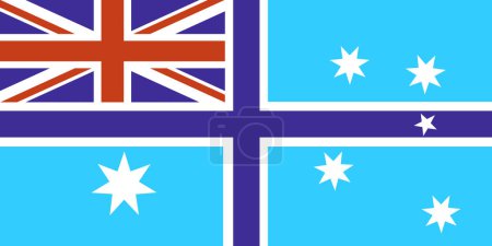 Flagge der australischen Zivilluftfahrt. Illustration der Flagge der Zivilluftfahrt Australiens. Symbol der australischen Zivilluftfahrt