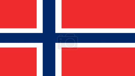 Flagge von Spitzbergen. offizielle Flagge von Spitzbergen in der Nähe der Arktis. Staatssymbol. Polararchipel. Entmilitarisierte Zone. Wahrzeichen Spitzbergens