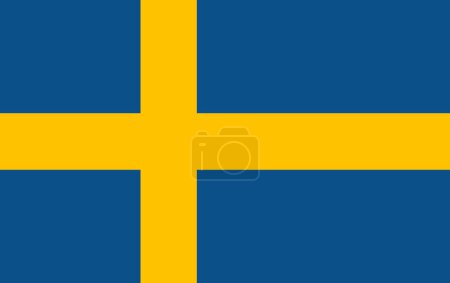 Photo for Flag of Sweden. Swedish flag. National symbol of Sweden on patterned background. Scandinavian country - Royalty Free Image