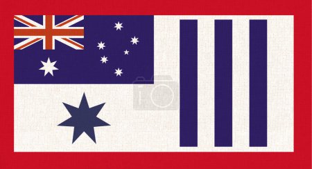 Bandera de Aviación Civil Australiana. Ilustración de la bandera de honor de Australia. símbolo del honor australiano