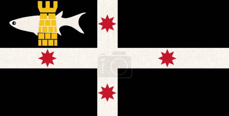 Flagge der australischen Südseeinseln. Illustration der Flagge der australischen Inseln. Australisches Nationalsymbol.