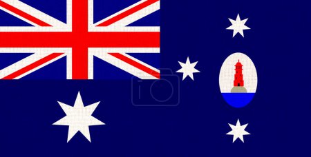 Photo for Australian blue ensign Commonwealth flag. Illustration of Australian Commonwealth flag. Australian national symbol. - Royalty Free Image