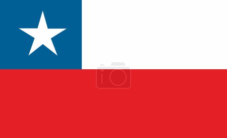 Photo for Flag of Chile. Chilean flag. National symbol of Chile on patterned background. south american country - Royalty Free Image