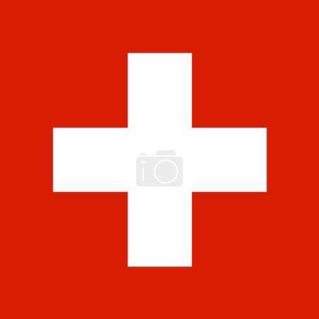 Photo for Flag of Switzerland. Swiss flag. National symbol of Switzerland on patterned background. European country. Neutral country - Royalty Free Image