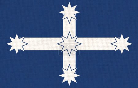 Bandera Eureka. Ilustración de Eureka Flag. Bandera de Rebelión Eureka. Símbolo nacional australiano. Ilustración de la bandera. Batalla de la Eureka Stockade