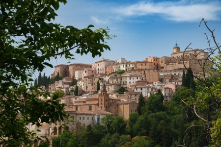 View of Loreto Aprutino, historic town in  Pescara province, Abruzzo, Italy