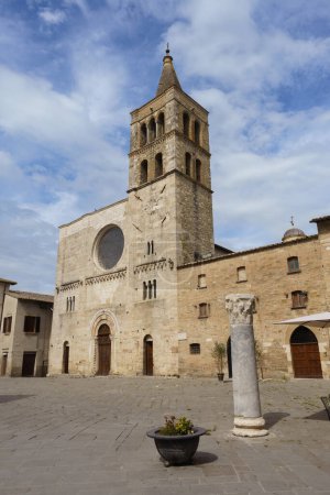 Historic buildings of Bevagna, Perugia province, Umbria, Italy: the Silvestri square
