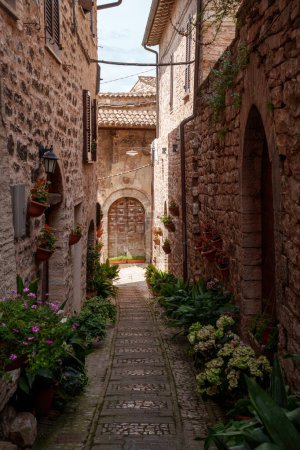 Historic buildings of Spello, Perugia province, Umbria, Italy