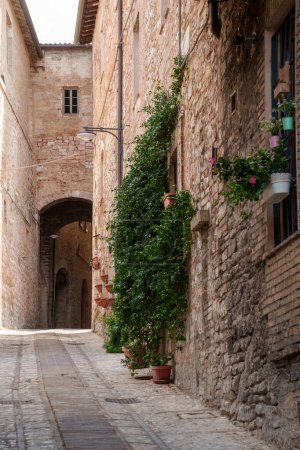 Historic buildings of Spello, Perugia province, Umbria, Italy