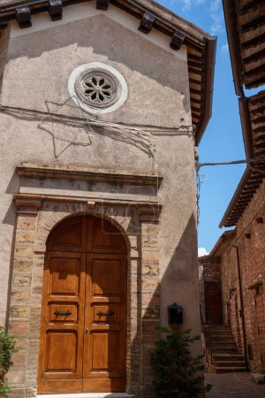 Collepino, village médiéval près de Spello, dans la province de Pérouse, Ombrie, Italie