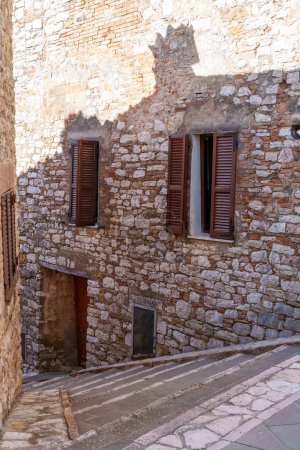 Corciano, pueblo medieval en la provincia de Perugia, Umbría, Italia