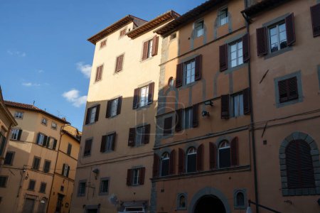 Téléchargez les photos : Bâtiments historiques de Cortona, province d'Arezzo, Toscane, Italie - en image libre de droit