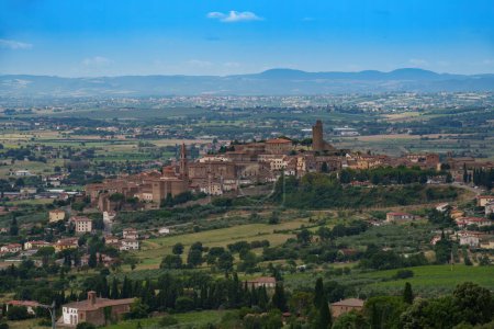 Photo for Historic buildings of Castiglion Fiorentino, in Arezzo province, Tuscany, Italy - Royalty Free Image
