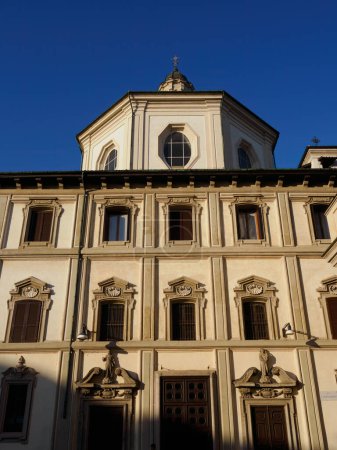 Facade of San Bernardino alle Ossa church in Milan, Lombardy, Italy